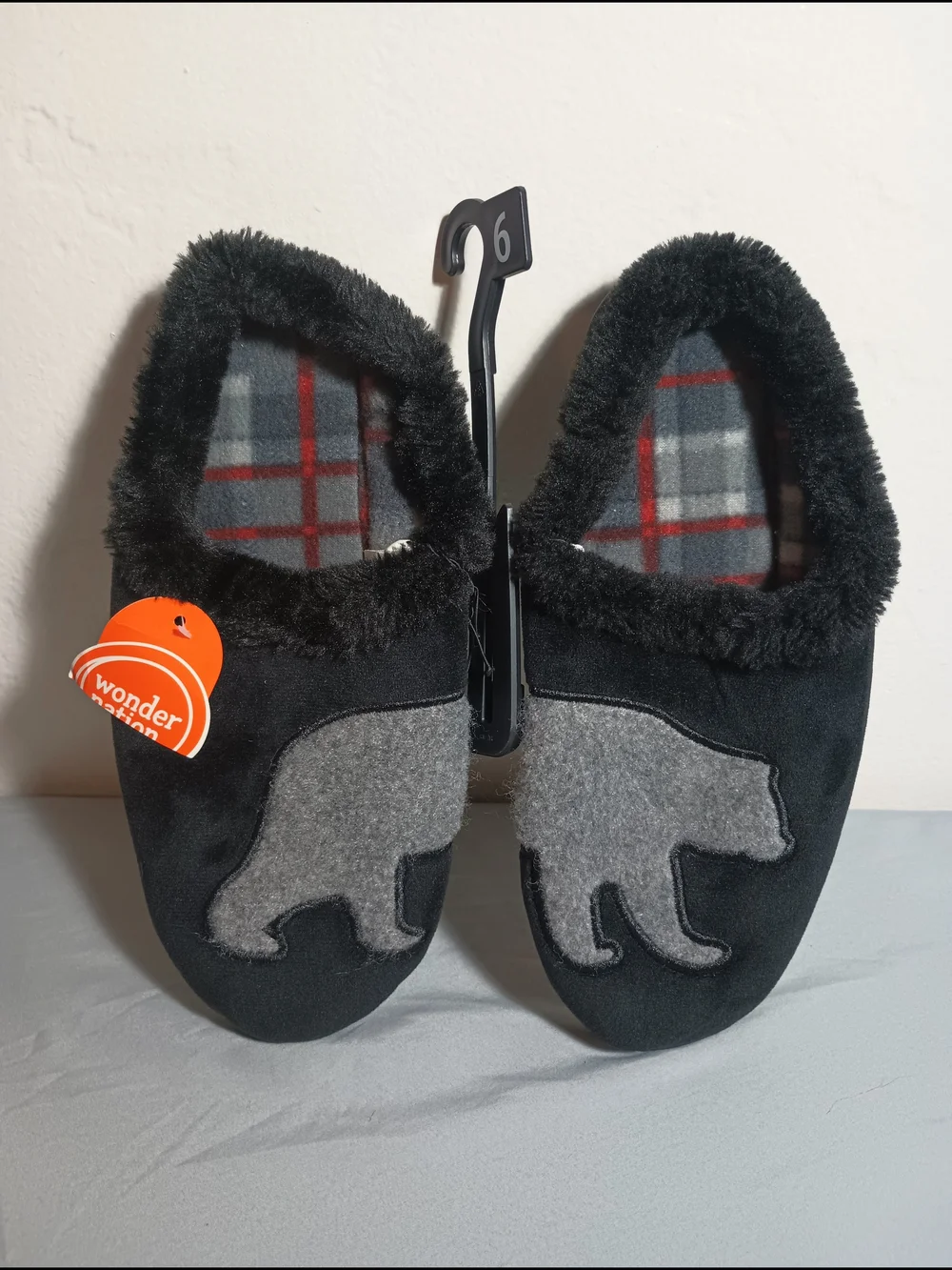 Wonder Nation Boys' Split Bear Slippers